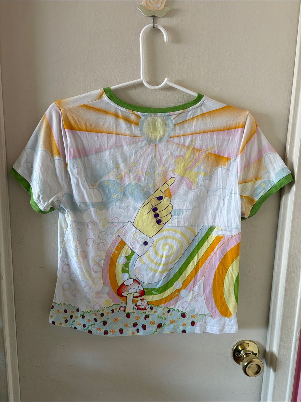 House of Sunny Imagination 60’s Theme Rainbow, Mushroom, Submarine Ringer Tee - Picture 2 of 4